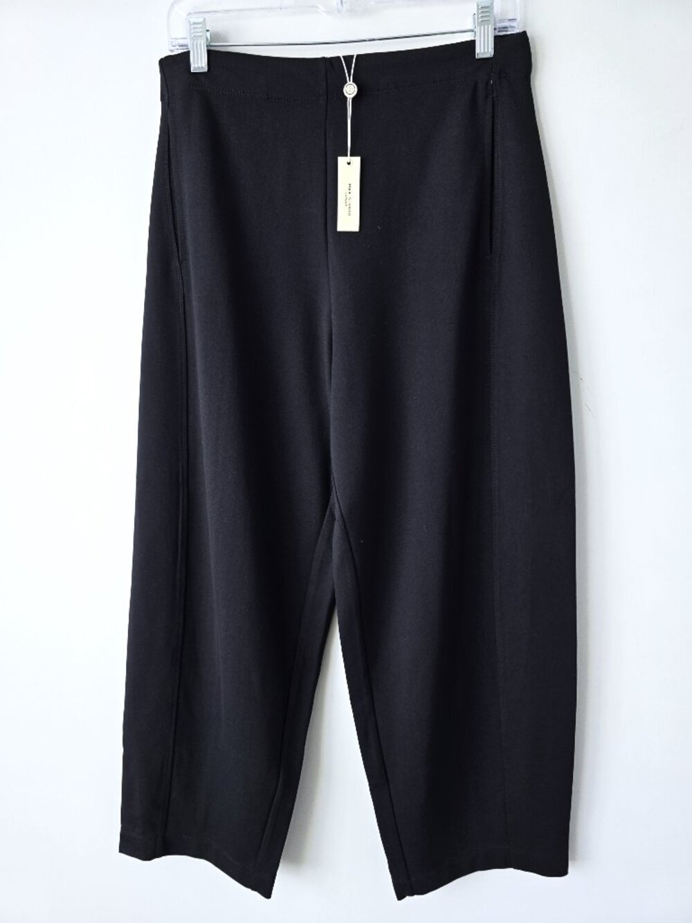 Max Studio Ponte Pull on Barrel Leg Trouser Black Size M NWT